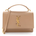 Calfskin Monogram Sunset Chain Wallet Dark Toffee