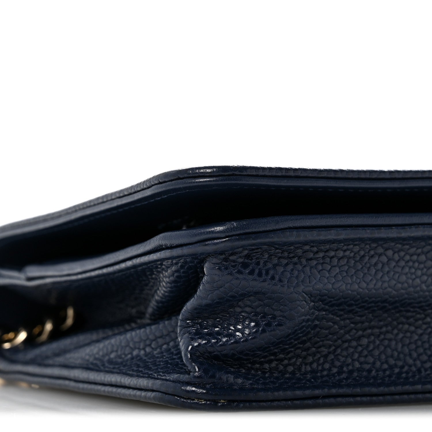 Caviar Quilted Boy Wallet On Chain WOC Navy