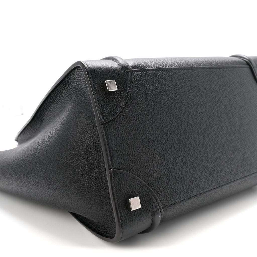 Drummed Calfskin Mini Luggage Black