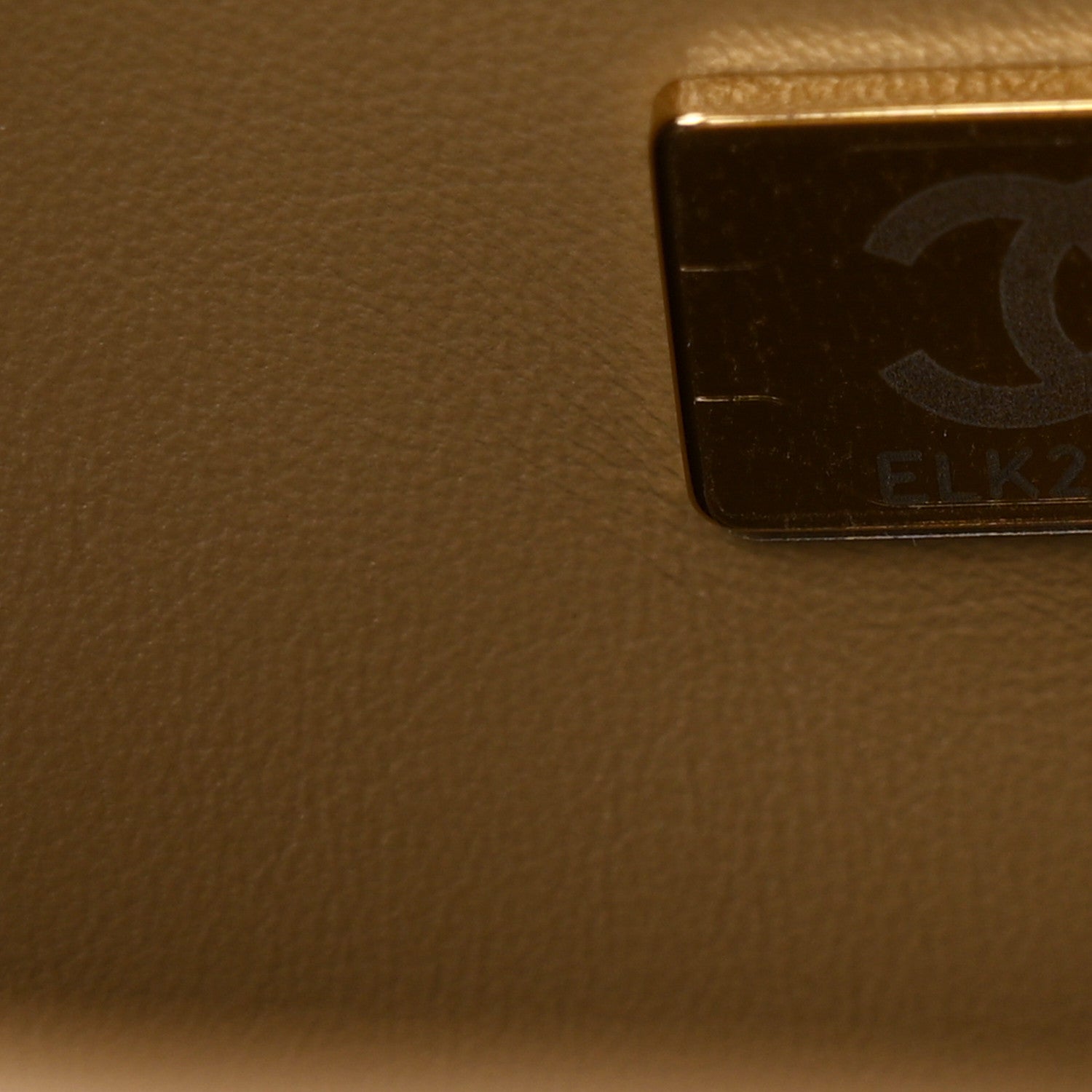 Suede Calfskin Small Souplissimo Maxi Flap Dark Beige