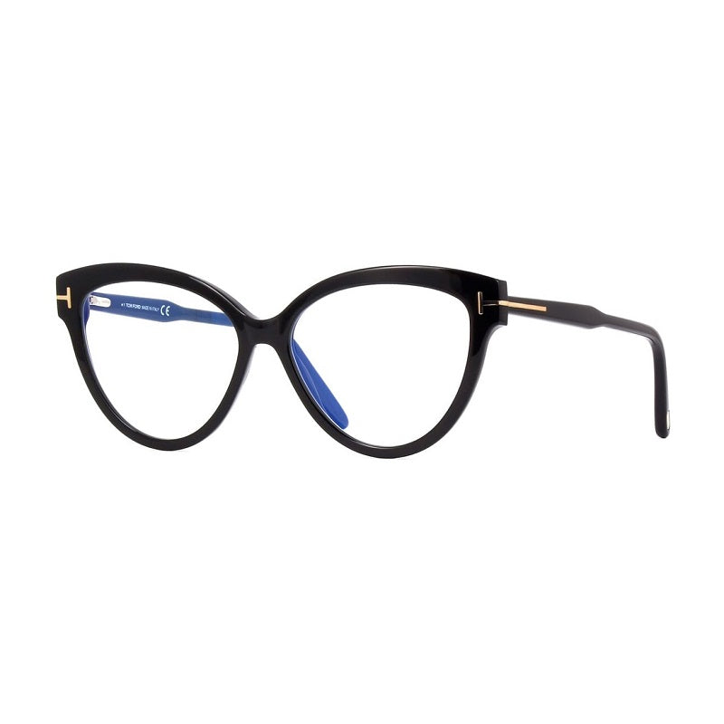 Tom Ford Eyeglasses Cat Eye Full Rim, Opal Fuchsia Frame and Clear Demo Lenses Lens FT5763-B077
