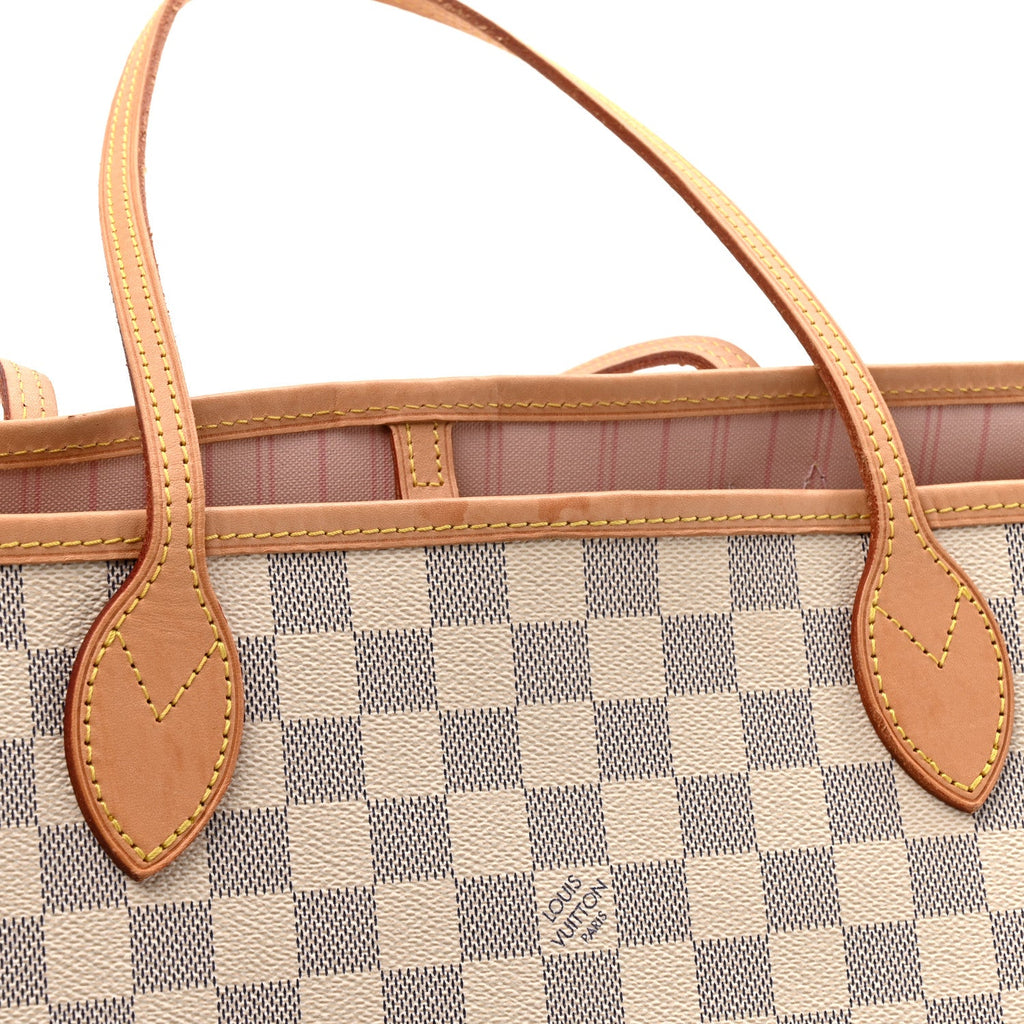 Damier Azur Neo Neverfull MM Rose Ballerine