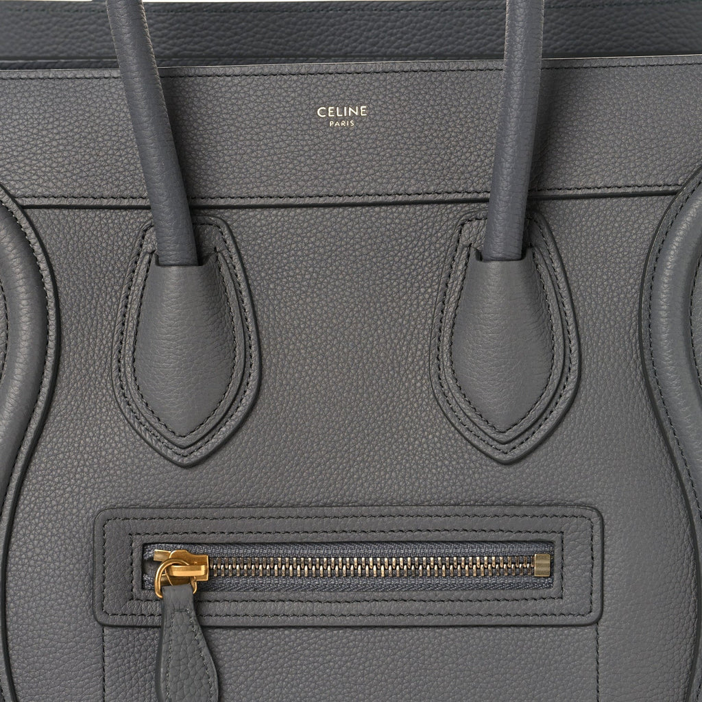 Baby Drummed Calfskin Micro Luggage Kohl