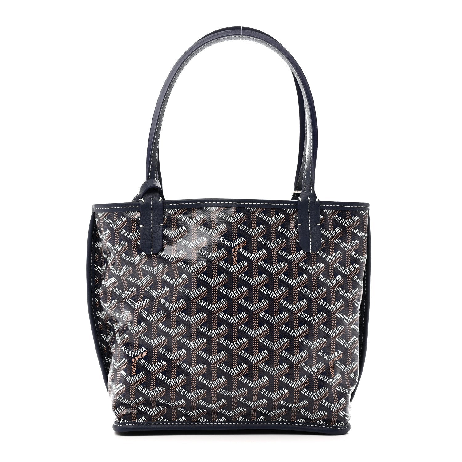 Goyardine Reversible Mini Anjou Navy