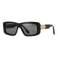 Victoria Beckham Sunglasses Square Full Rim, Black Frame and Dark Grey Lens VB669S001