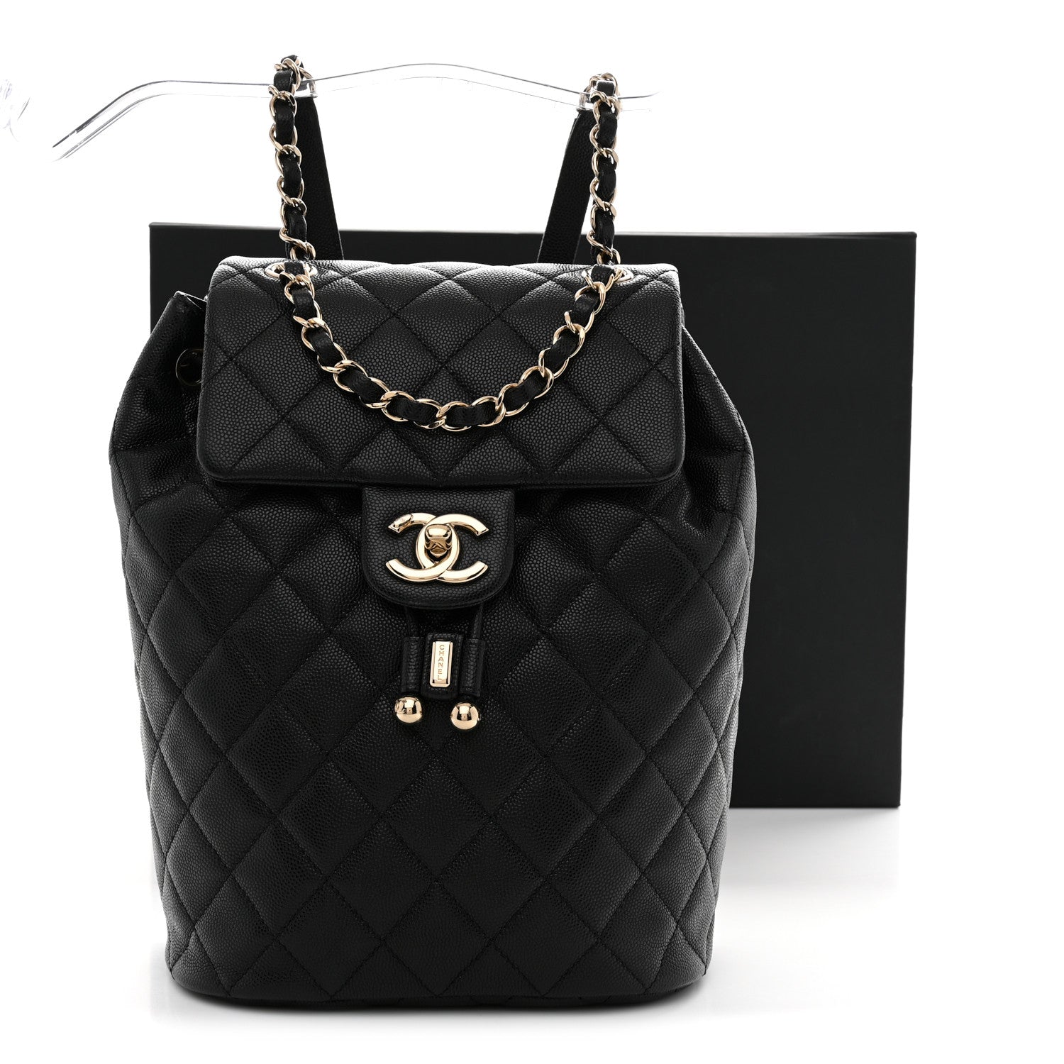 Caviar Quilted Urban Spirit Backpack Black