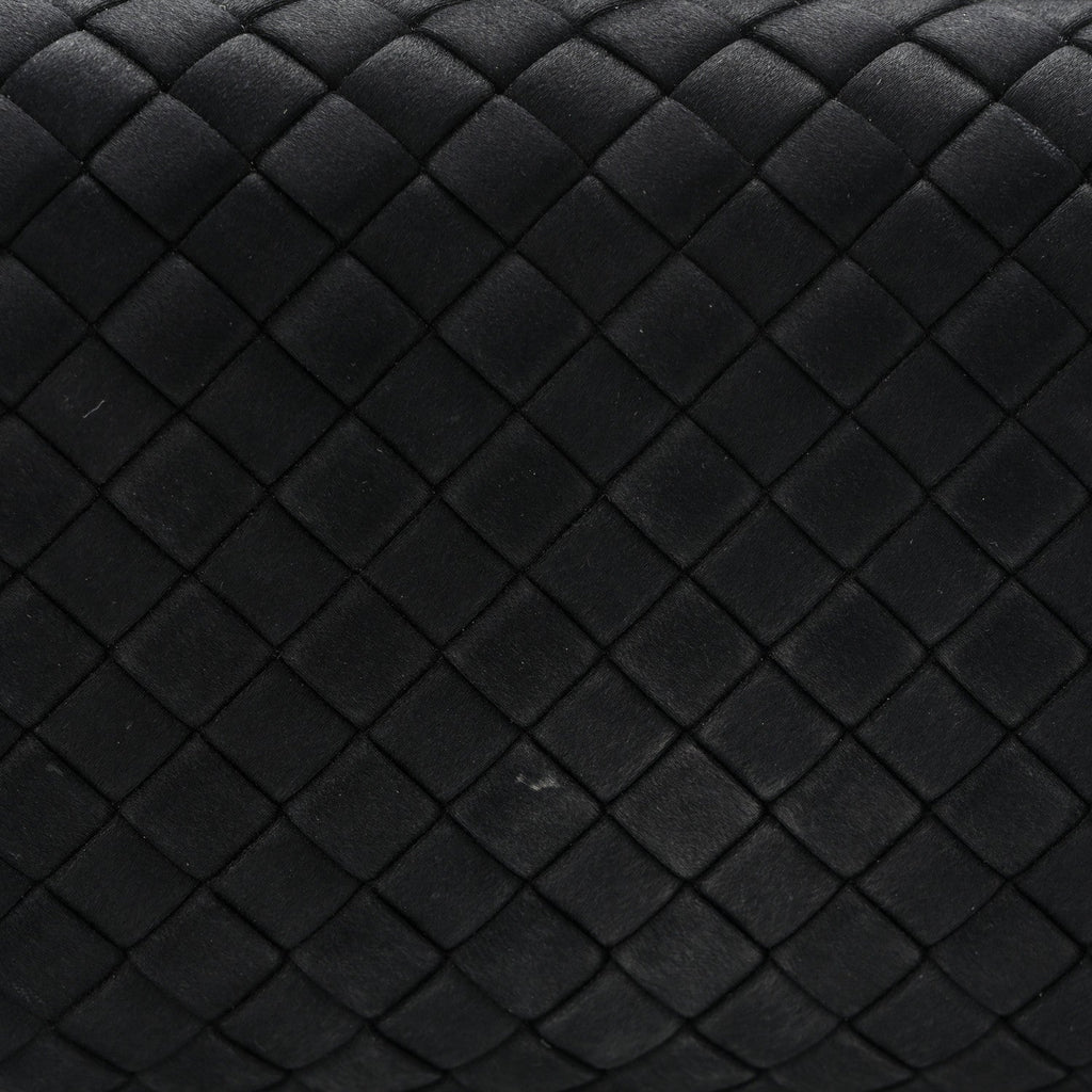 Satin Ayers Intreccio Impero Stretch Knot Clutch Black