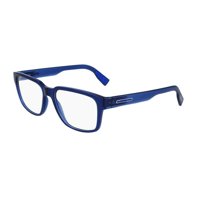 Lacoste Eyeglasses Square Full Rim, Blue Frame and Clear Demo Lenses Lens L2927400