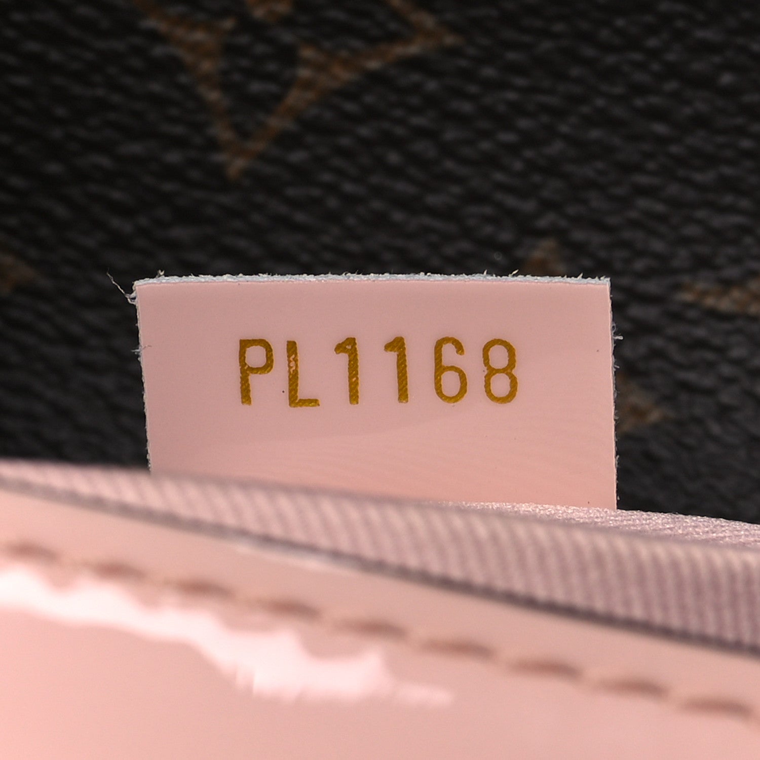 Patent Calfskin Monogram Cherrywood BB Rose Ballerine