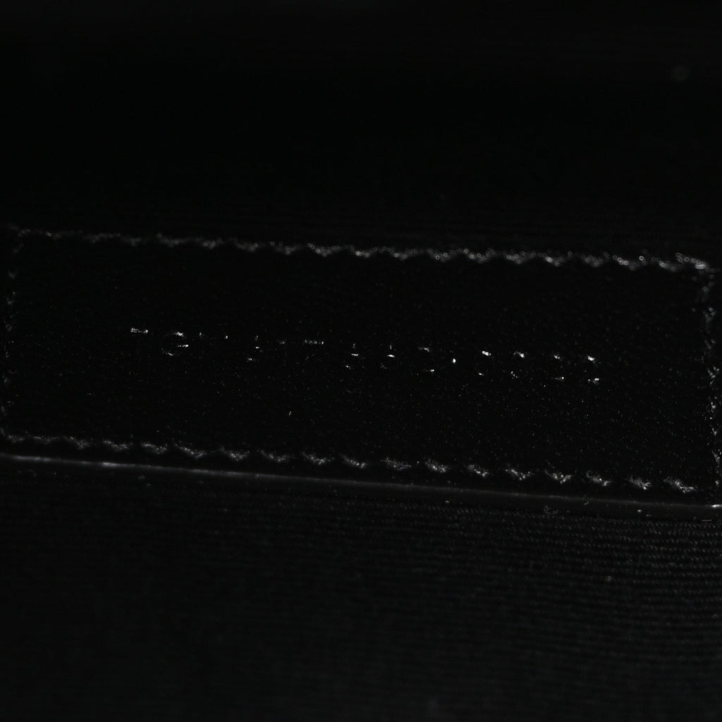 Grain De Poudre Matelasse Chevron Monogram Envelope Clutch Black