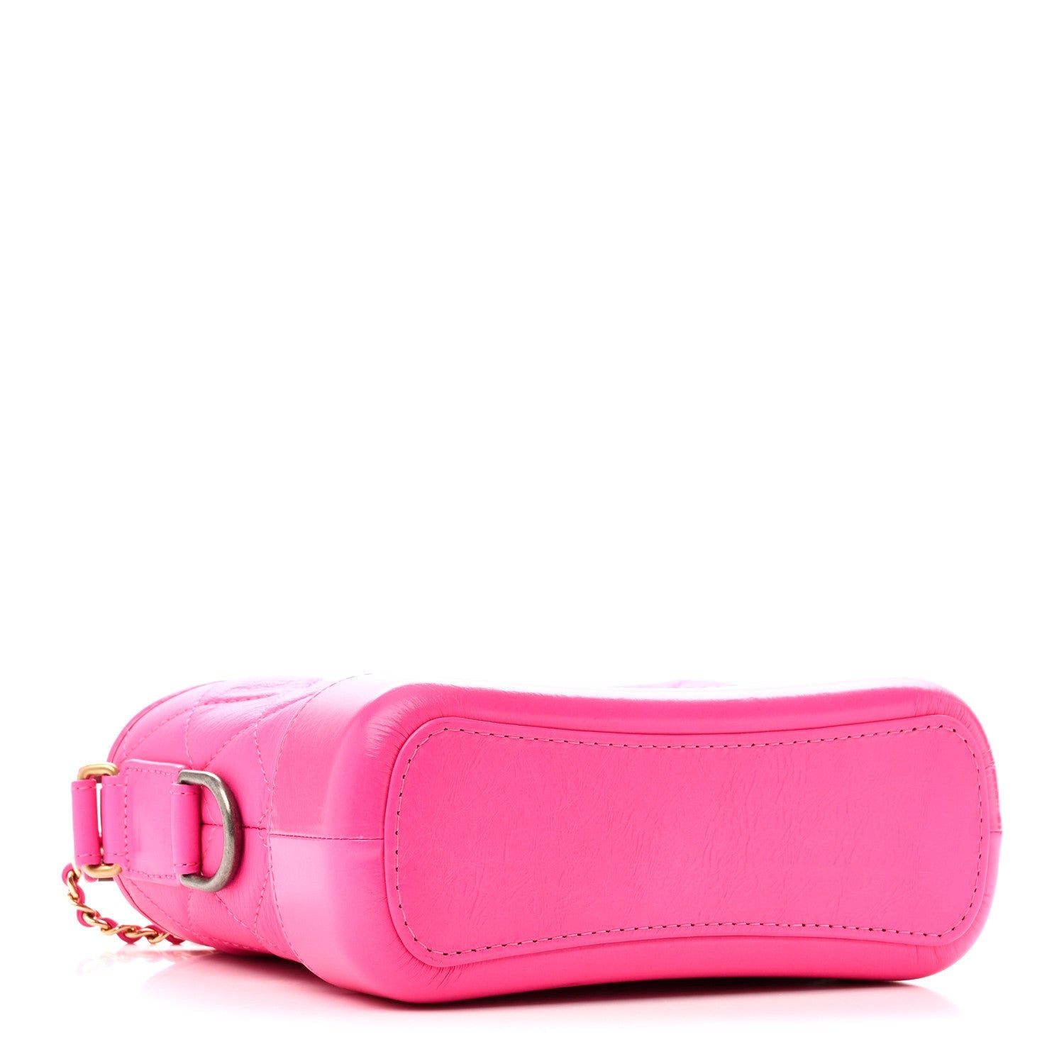 Goatskin Quilted Small Gabrielle Hobo Pink