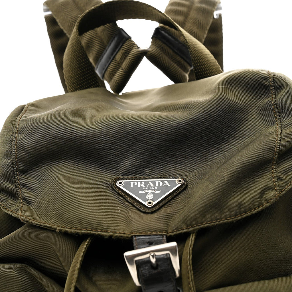 Tessuto Nylon Vela Small Backpack Dark Green