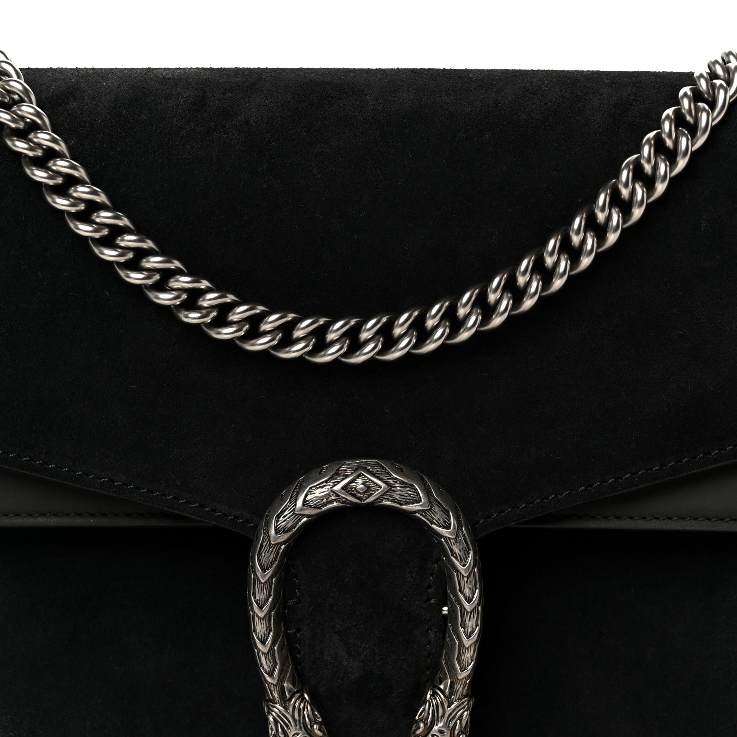 Suede Medium Dionysus Shoulder Bag Black