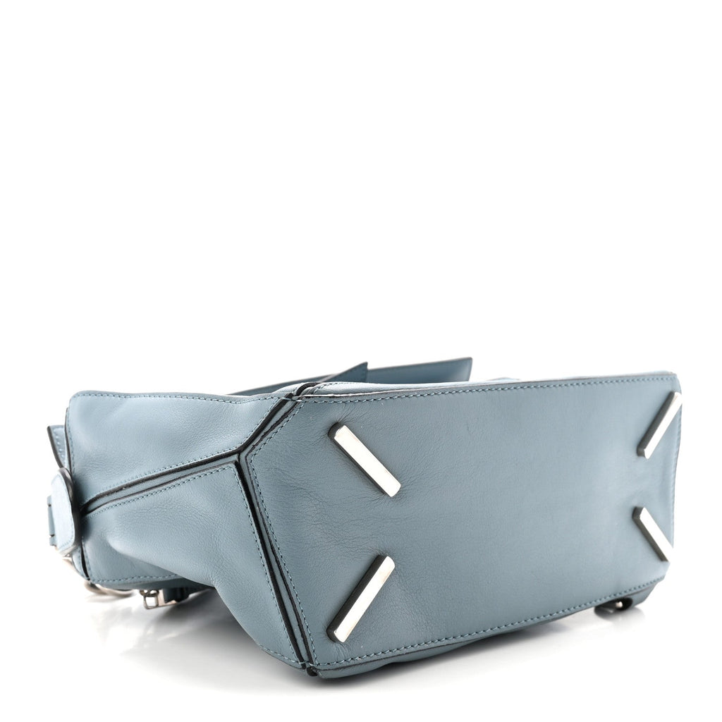 Calfskin Small Puzzle Bag Stone Blue