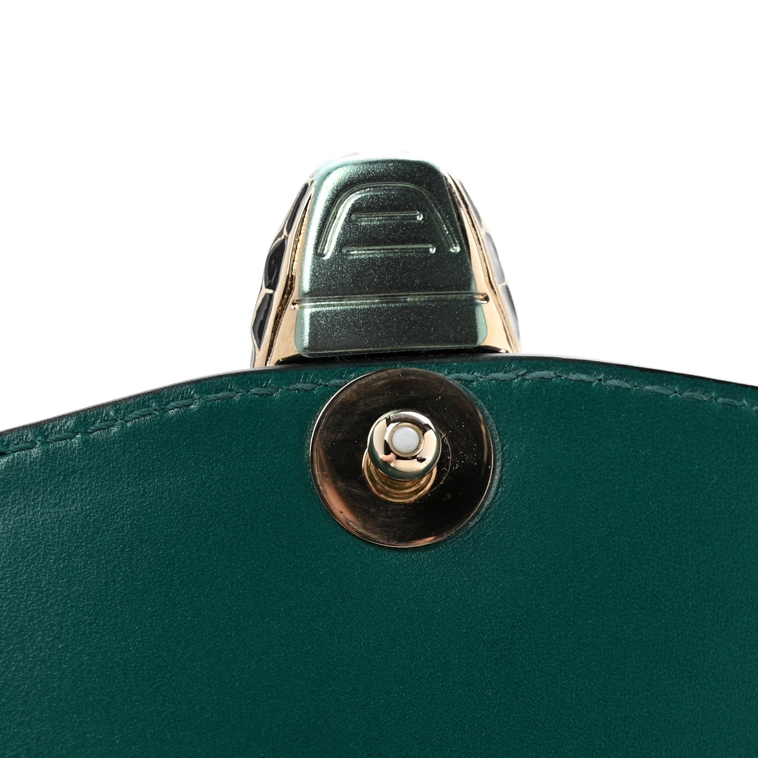 Calfskin Serpenti Forever Snake Strap Crossbody Bag Emerald Green