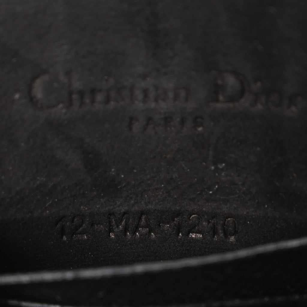Grained Calfskin Saddle Belt Bag Black