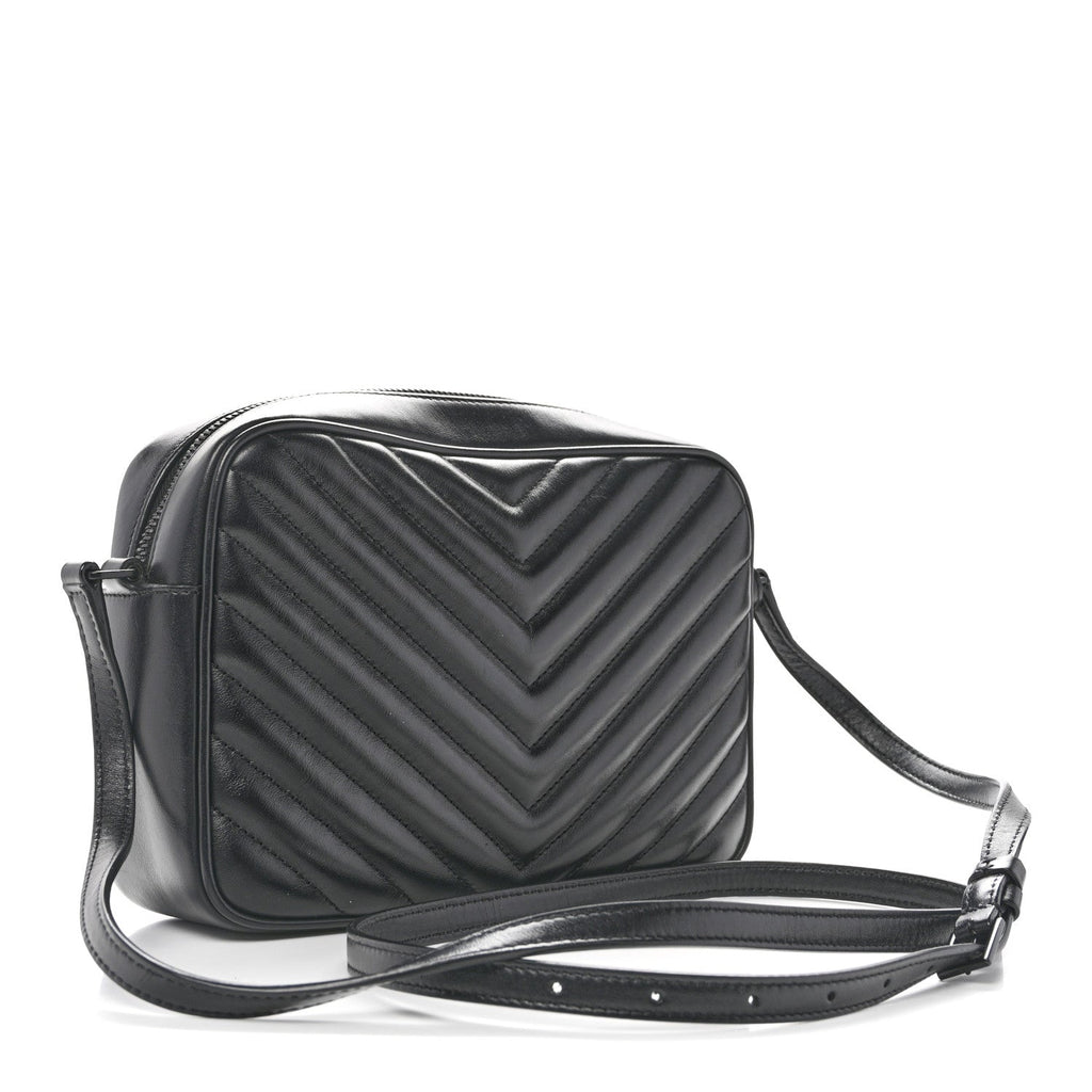Calfskin Matelasse Monogram Monochrome Lou Camera Bag Black