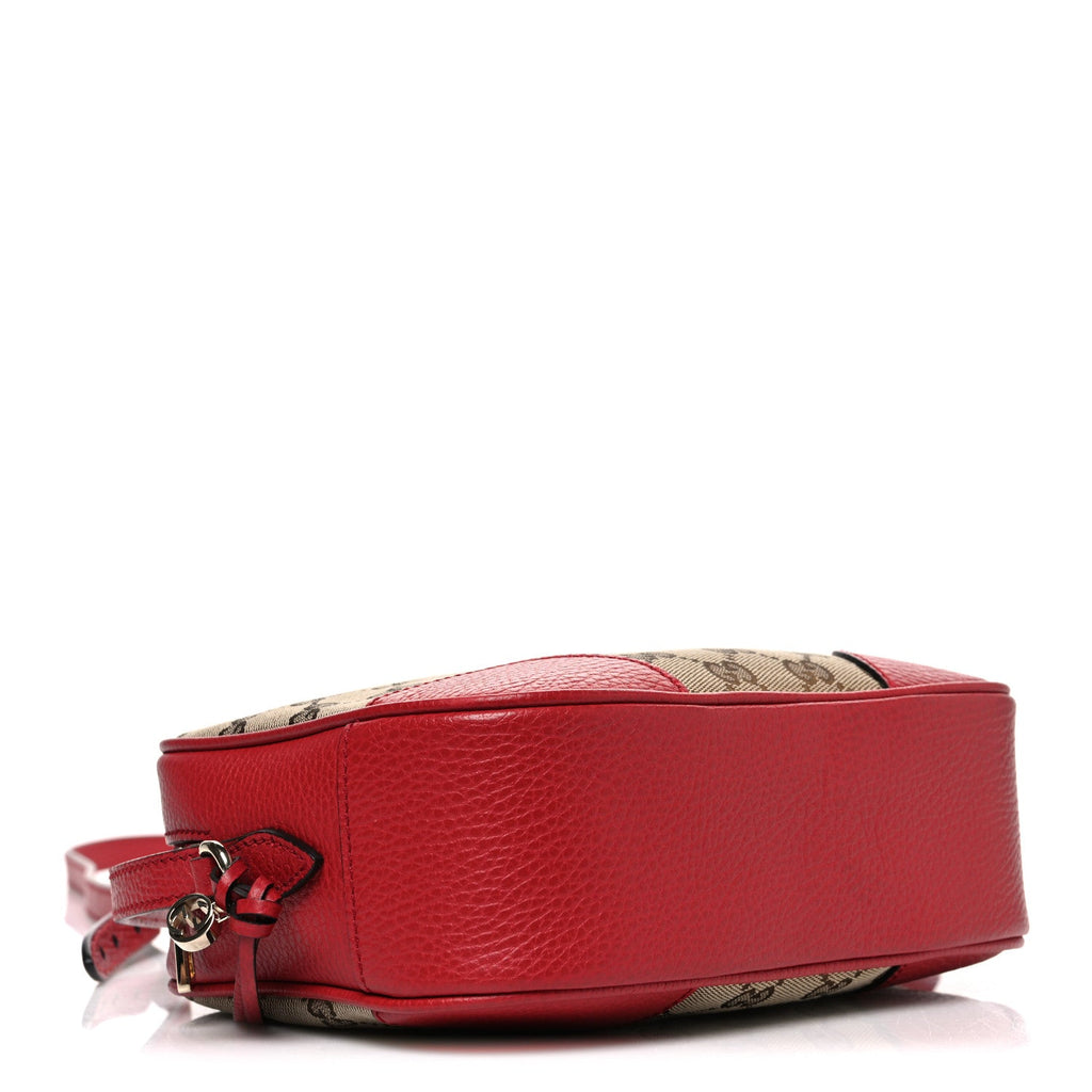 Monogram Dollar Calfskin Mini Bree Messenger Bag Red
