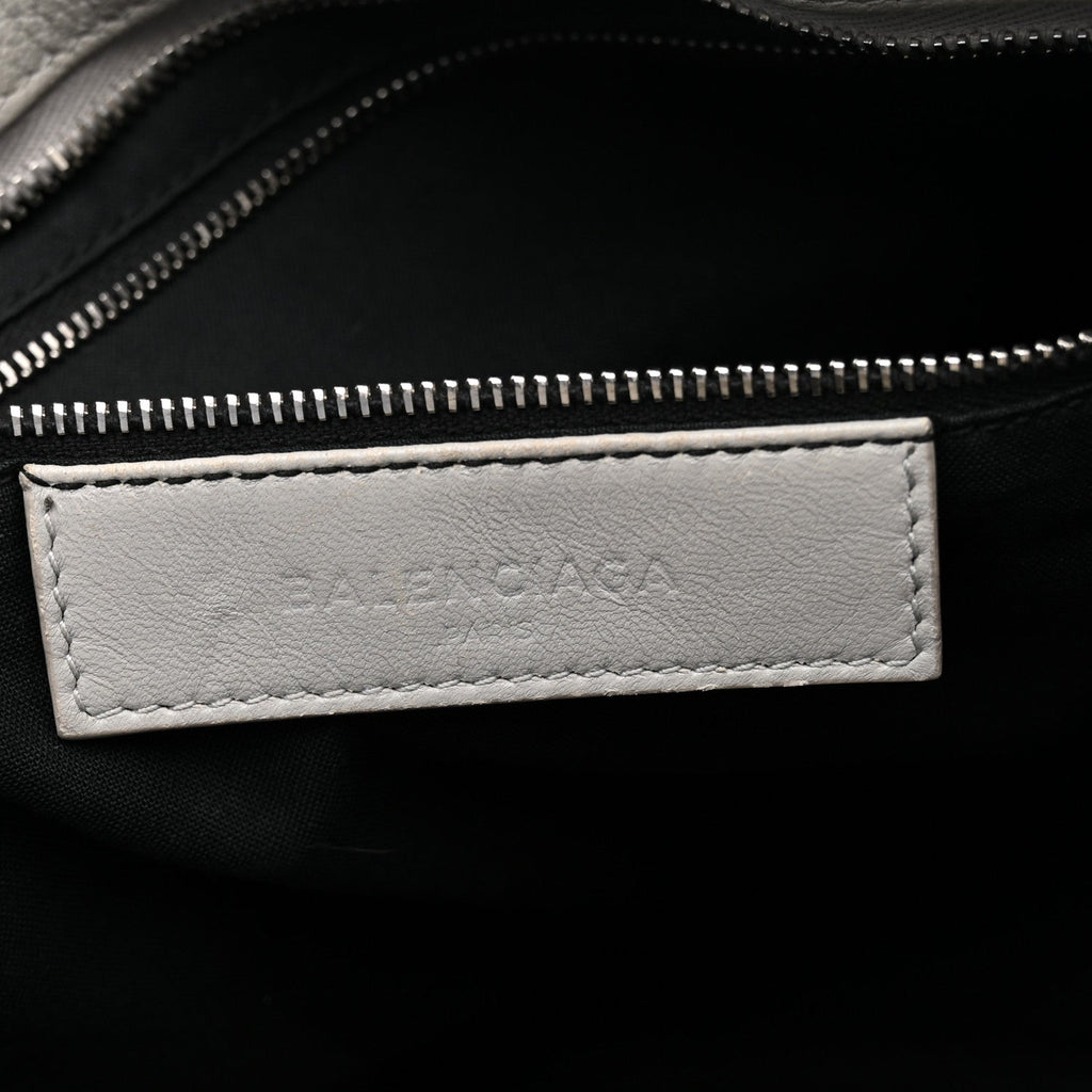 Chevre Silver Metallic Edge Hardware City Gris Glace