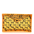 PVC Monogram Printed Envelope Pouch Orange