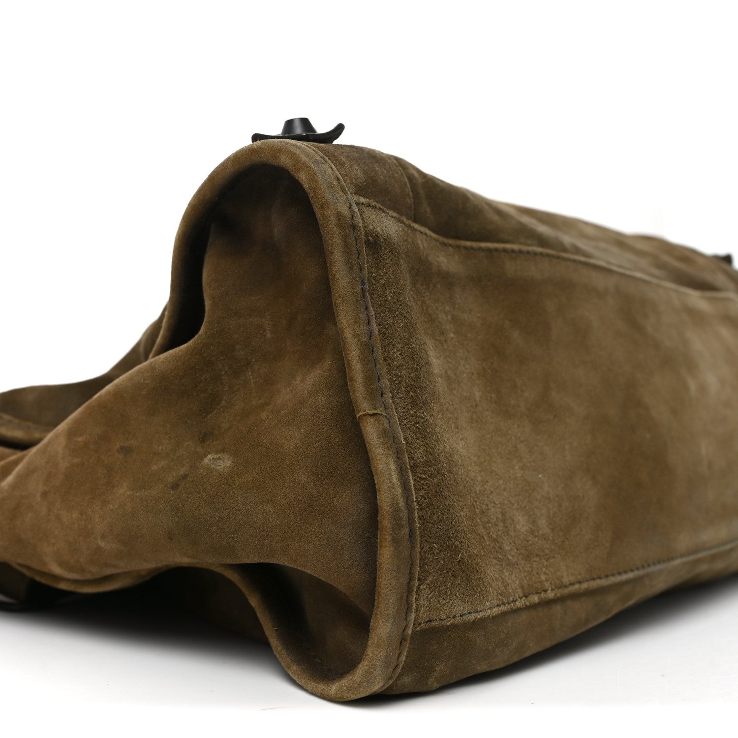 Waxed Suede Calfskin Classic Hardware Medium Le City Khaki