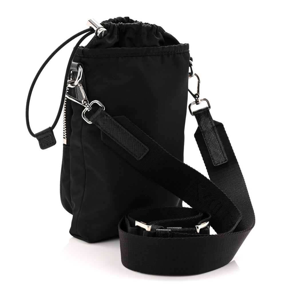 Tessuto Nylon Saffiano Phone Case Crossbody Black
