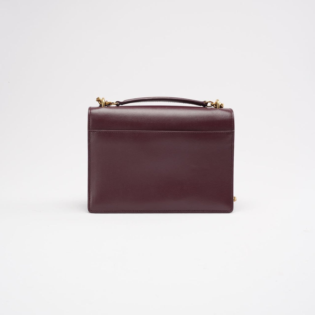 Saint Laurent Burgundy Calfskin Medium Monogram Sunset 2018