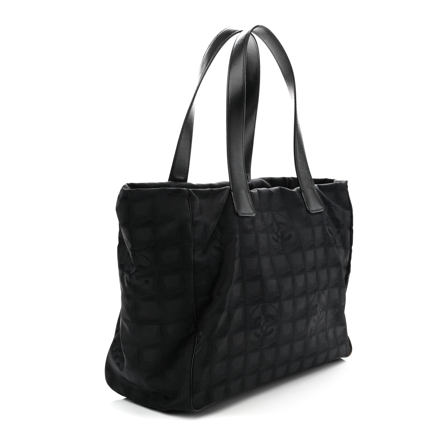 Nylon Medium Travel Tote Black