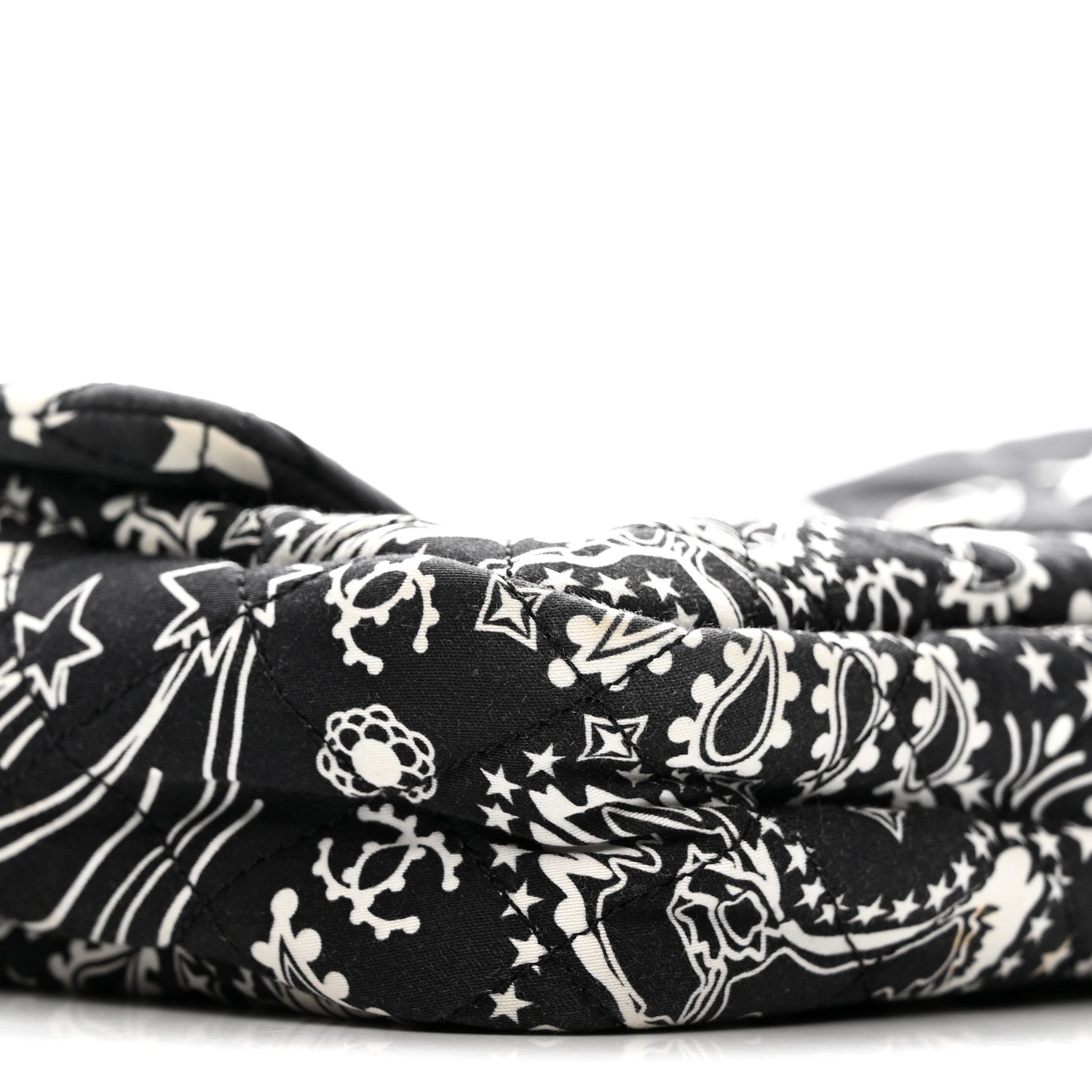 Cotton Quilted Paris Dallas Medium Bandana Flap Blue
