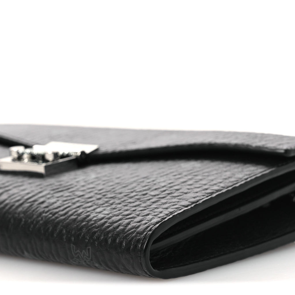 Visetos Medium Patricia Wallet On Chain Black