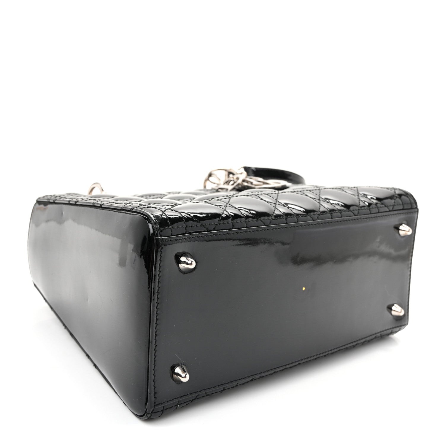 Patent Cannage Medium Lady Dior Black