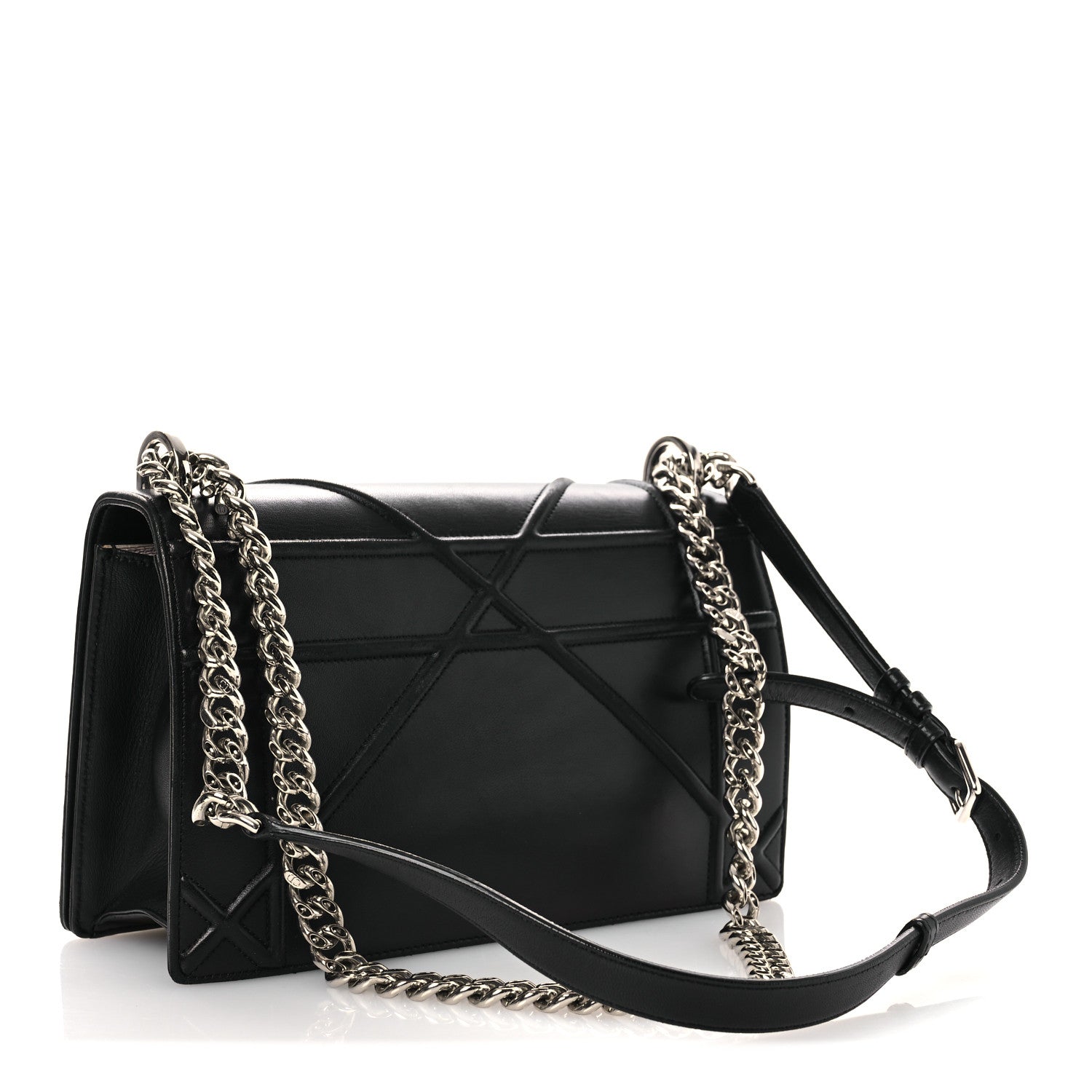 Lambskin Medium Diorama Flap Bag Black