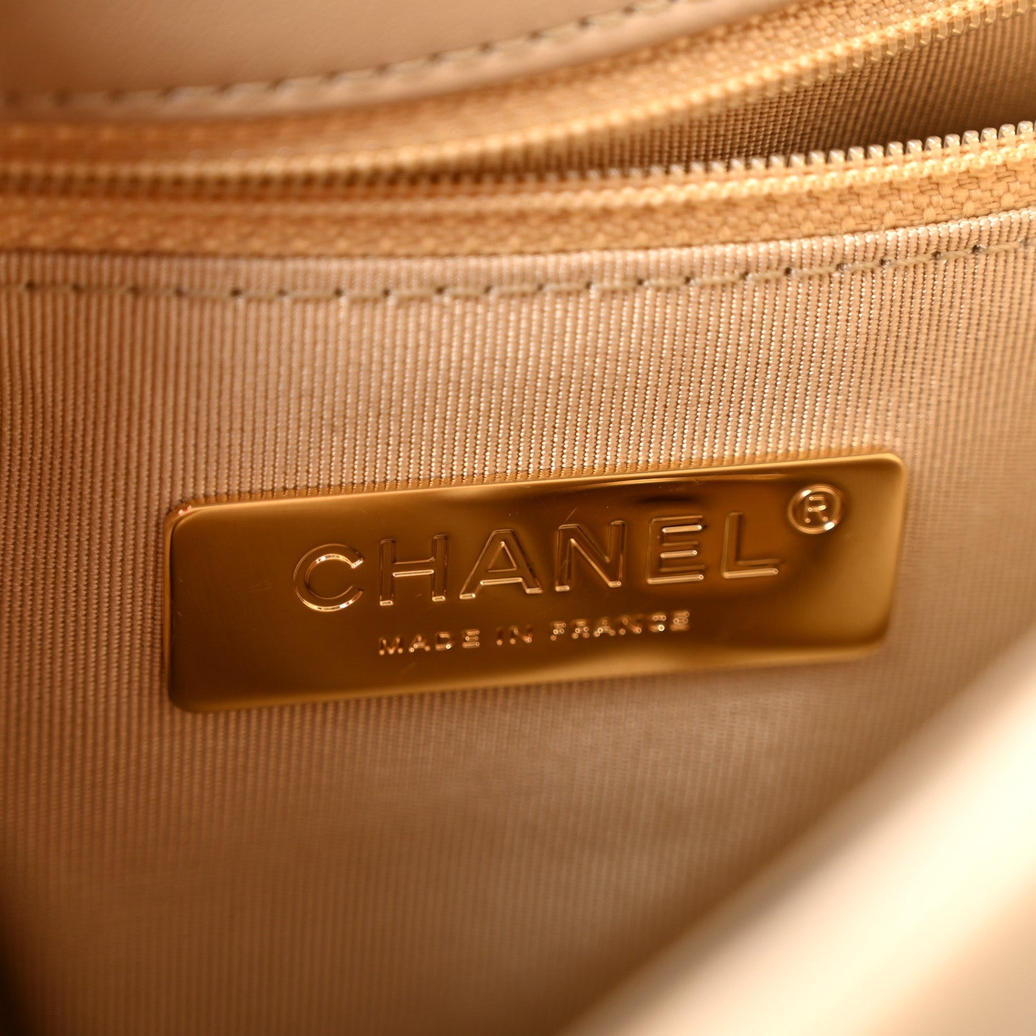 Lambskin Quilted Large Chanel 19 Flap Dark Beige