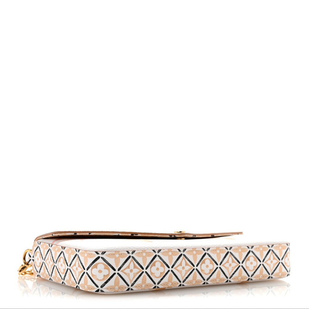 Monogram Giant By The Pool 2.0 Felicie Pochette Chain Wallet Beige