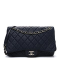 Deerskin Quilted Casual Journey Flap Dark Blue
