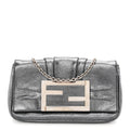 Metallic Calfskin Mia Pochette Silver