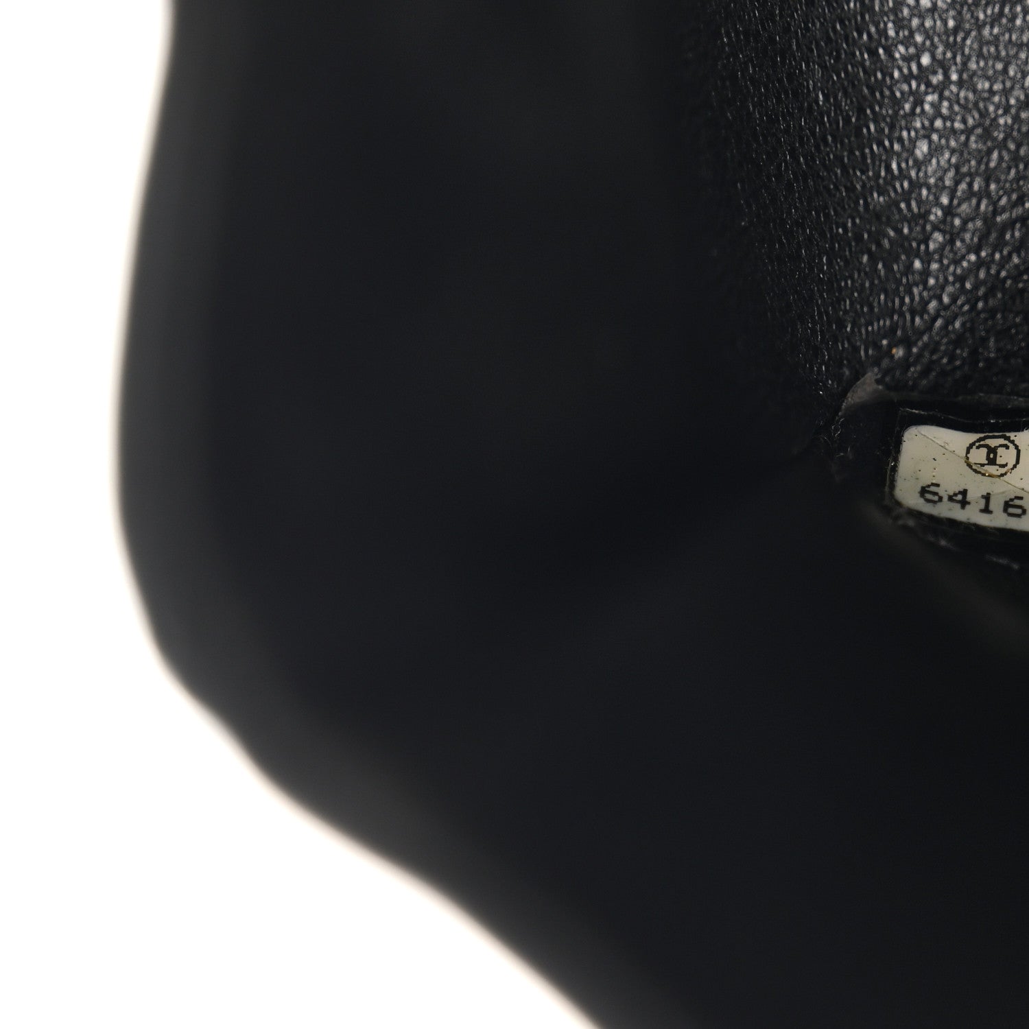Glazed Calfskin Quilted Medium Double Flap Black
