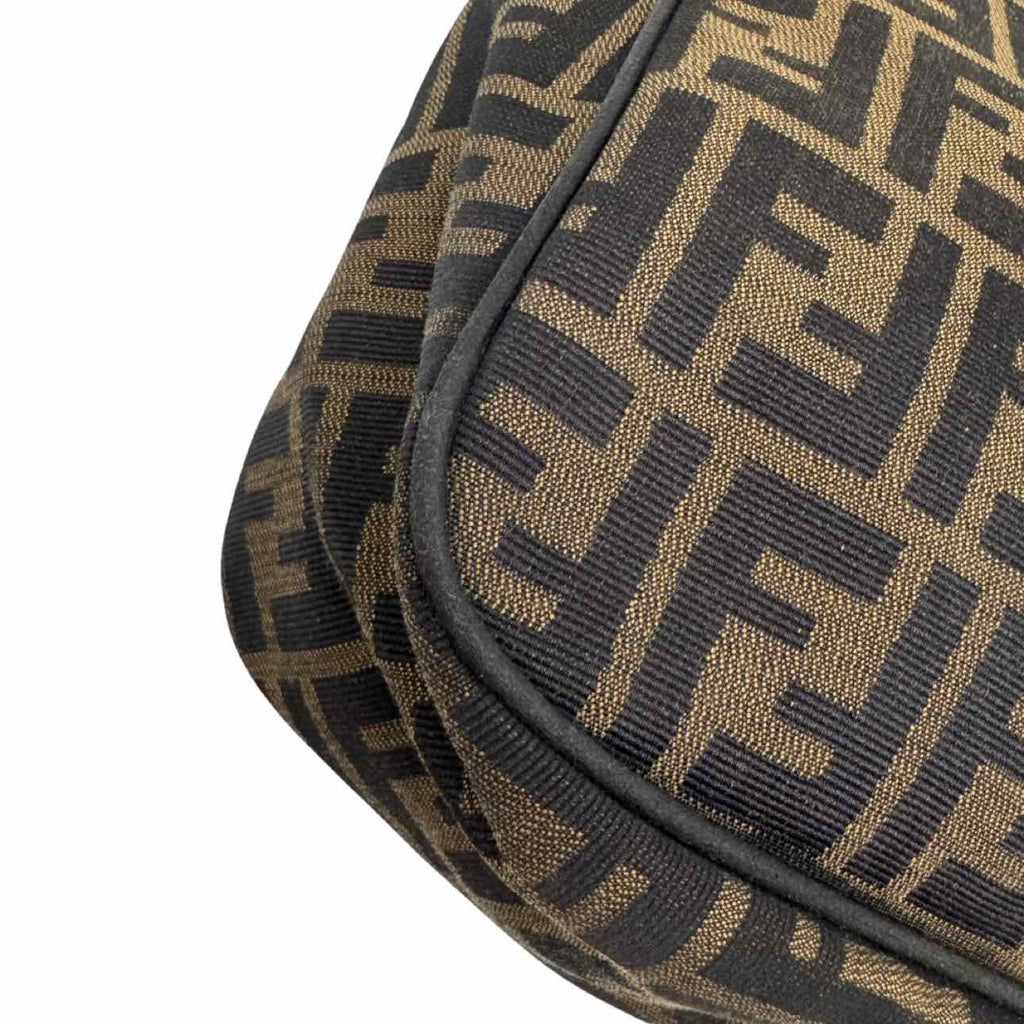 FENDI Canvas Zucca Mamma Baguette Shoulder Bag