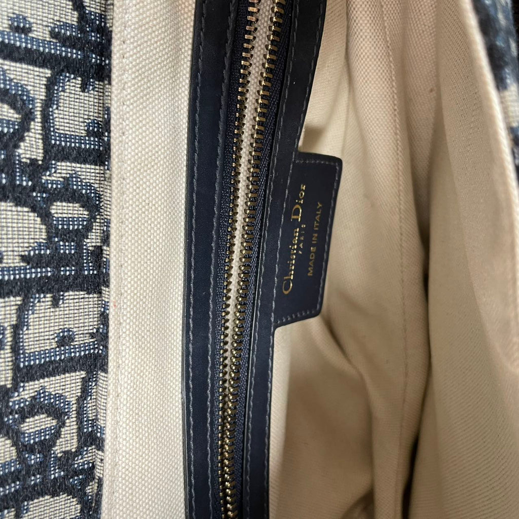 Dior Saddle Medium Canvas Blue / White 2020