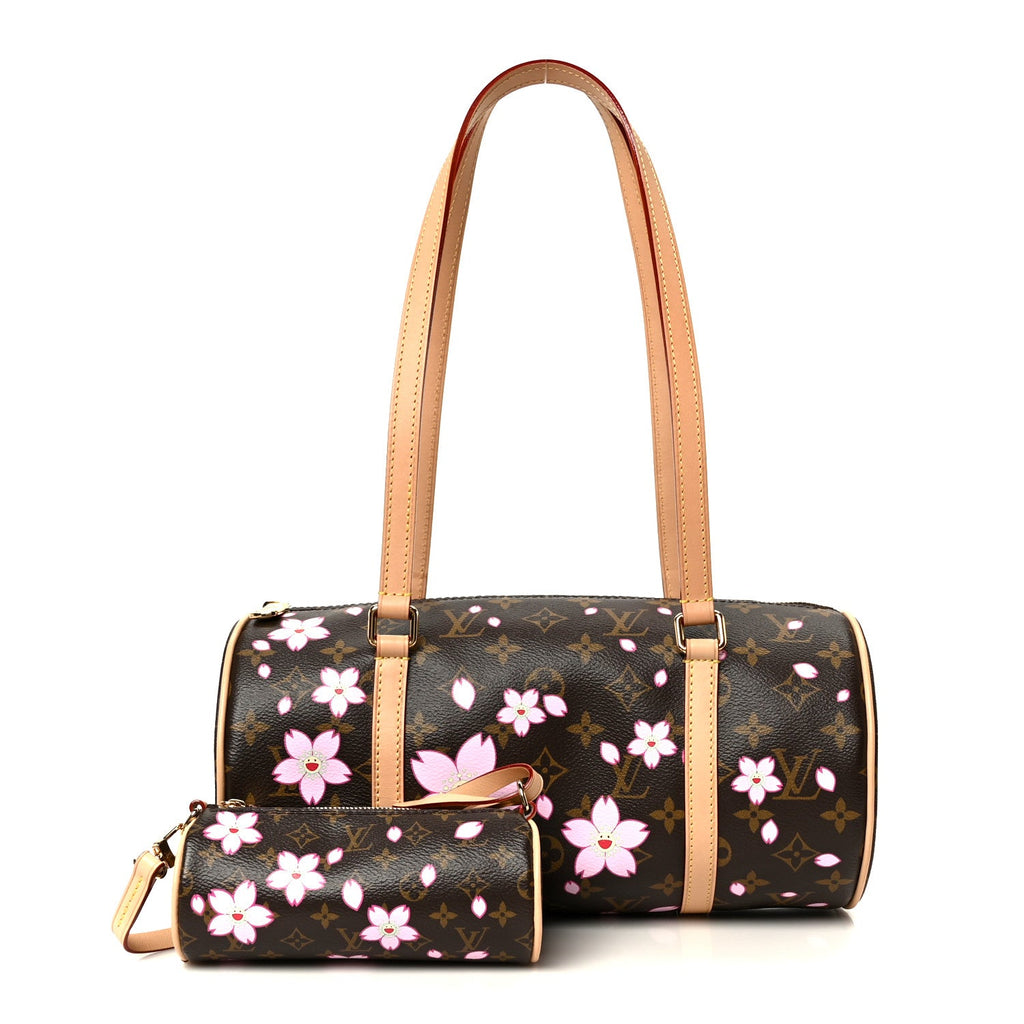 LV X TM Monogram Cherry Blossom Papillon Sakura Brown