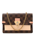Damier Ebene Vavin Chain Wallet Creme
