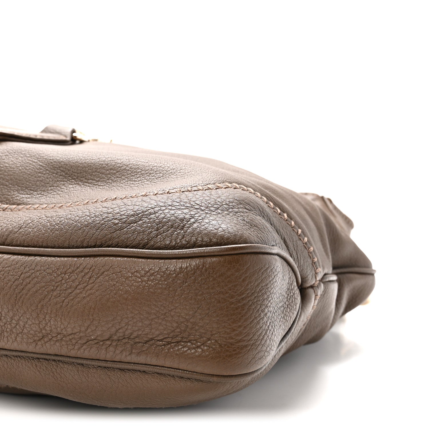 Pebbled Calfskin Medium New Jackie Shoulder Bag Brown