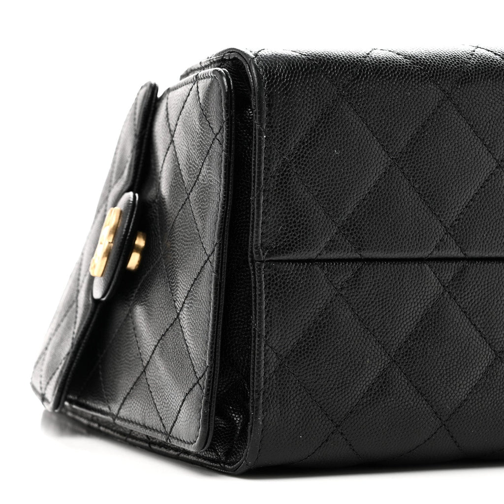 Caviar Quilted Small Chanel 25 Handbag Black