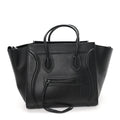 Grained Calfskin Medium Phantom Luggage Black