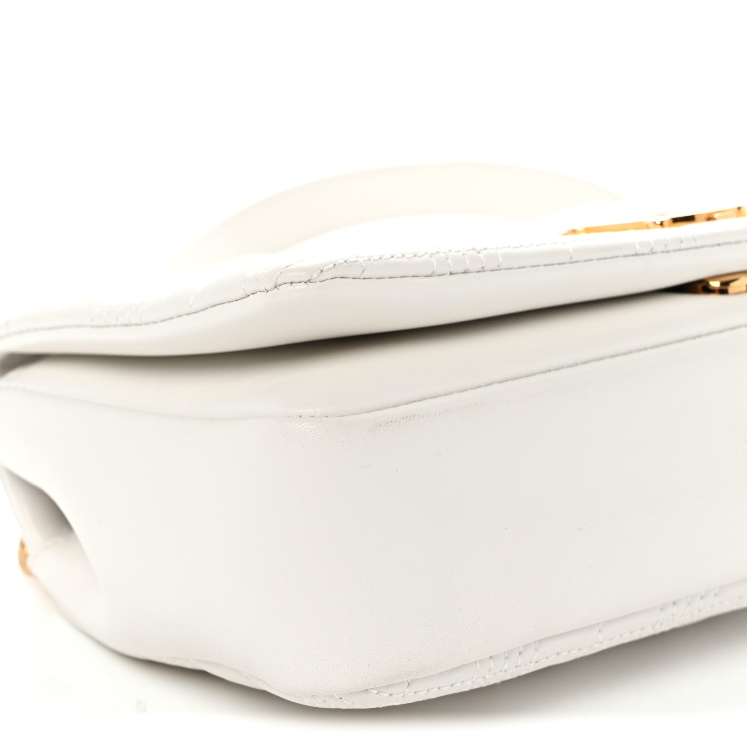 Lambskin Quilted Small Lola Bag White