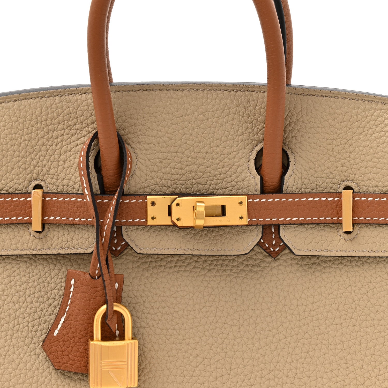 Togo Horseshoe Birkin 25 Trench Gold