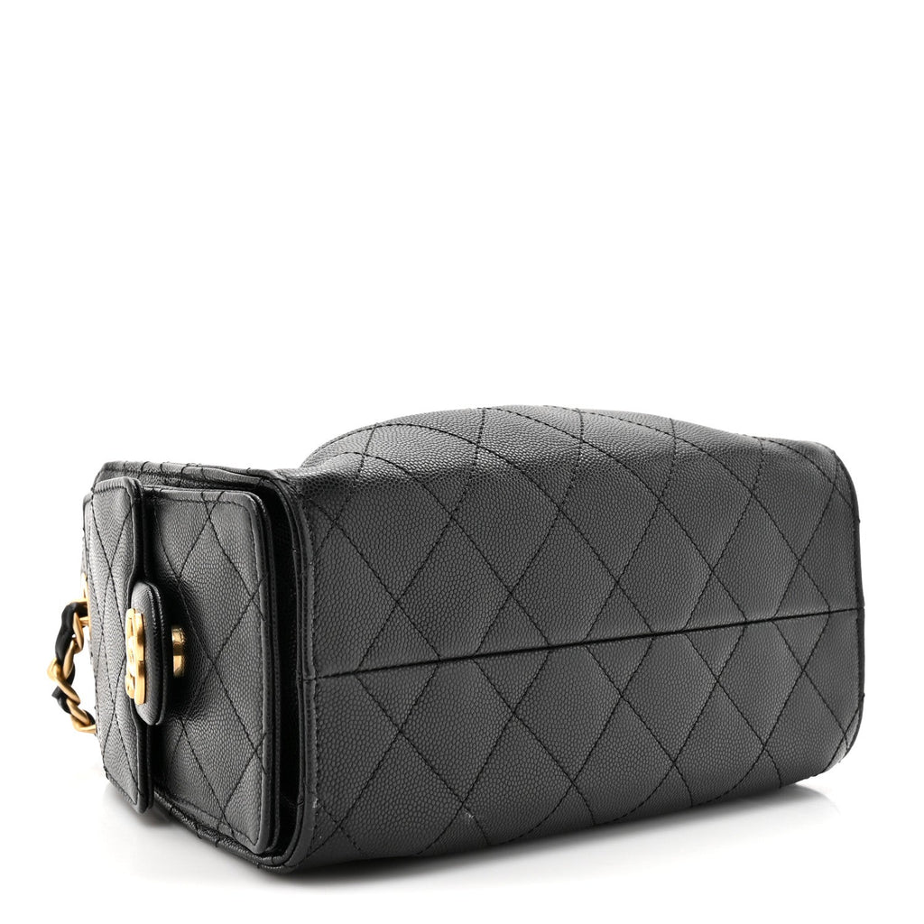 Caviar Quilted Mini Chanel 25 Handbag Black