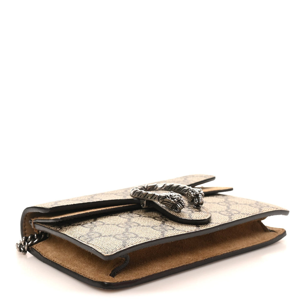 GG Supreme Monogram Super Mini Dionysus Shoulder Bag Taupe