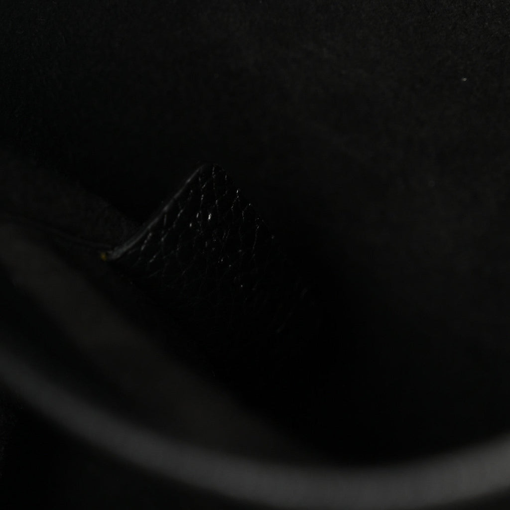 Calfskin Cuir Triomphe Cabas Drawstring Black