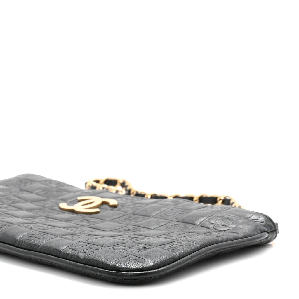 Lambskin Precious Symbols Pochette Black